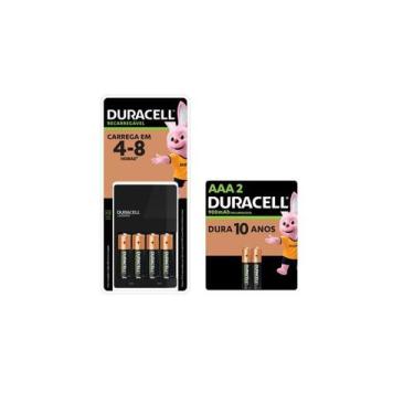 Imagem de Carregador de Pilha Duracell +  6 Pilhas Rec. (4 AA + 2 AAA)