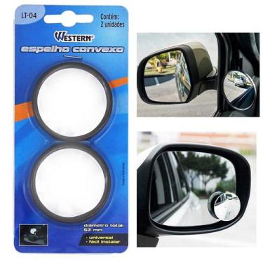 Imagem de Espelho Convexo Auxiliar Retrovisor Universal Carro e Moto - 2 Unidade