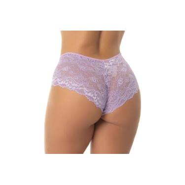 Imagem de Kit 3 Calcinhas Lingerie Tanga Shortinho Renda Feminino Sexy - Qualibe