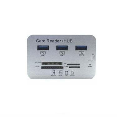 Imagem de HUB USB 3.0 3 Portas Type-C com Leitor de Cartão de Memória JC-TYC-COM