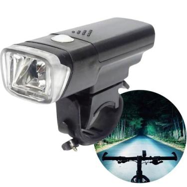 Imagem de Lanterna Farol Luz Led Frontal Lampada Sinalização Bicicleta Ciclista 