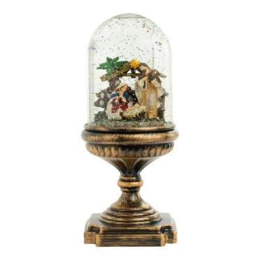 Imagem de Luminária Natalina Grande Castiçal Natal Presépio Neve 27cm - Tascoinp