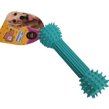 Imagem de Brinquedo Mordedor Pet Pesinho halteres P Resina atóxica - Bom Amigo, 