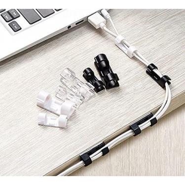 Imagem de Organizador de Cabos e Fios Clipes Fixador Autoadesivo 20 Unidades Bra