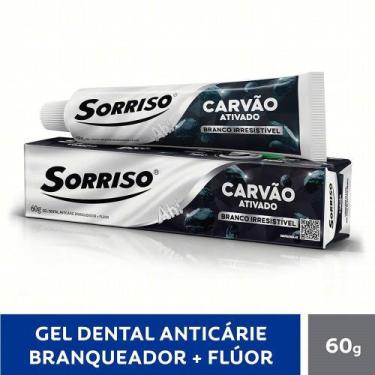 Imagem de Creme Dental Sorriso Carvão 60g Embalagem com 12 Unidades