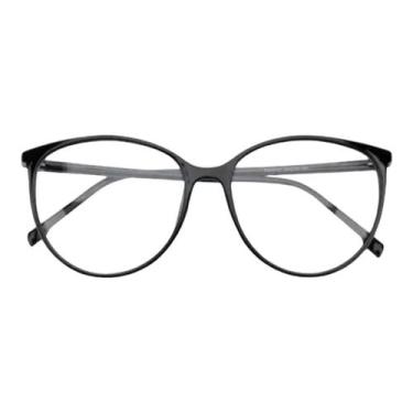 Imagem de Armação Óculos De Grau Feminina Redondo Med Preta - Palas Eyewear