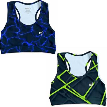 Imagem de Kit 2 Roupa De Academia Feminina Cropped Treino Top Caminhada Corrida 