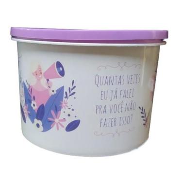 Imagem de Pote para mantimento - Organizadora DM Plas - Frase de Mãe, Roxo