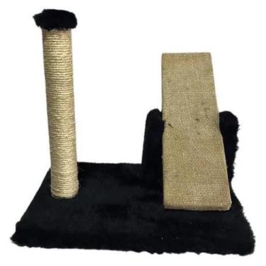 Imagem de Arranhador Para Gatos Mini Poste Com Gangorra Preto - Akara Do Gato, P