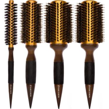 Imagem de Combo escovas térmicas metálicas profissionais P M G G marco boni - Ge