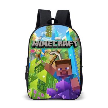 Imagem de Mochila Escolar Infantil Avulsa Game Minecrafit  Menino e Menina - Use