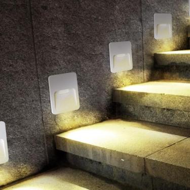 Imagem de Kit 6 Balizador 4x2 Bq 3000k Parede Escada Ip65 Led 2w Sobrepor  - CTB