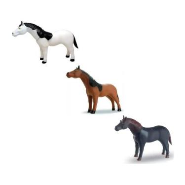 Imagem de Coleção Real Animal Cavalo Diversos 32cm - Bee Toys Brinq. 518