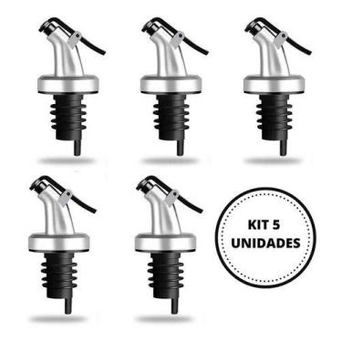 Imagem de Kit 5 Bicos Dosador De Garrafas Azeite Vinagre Galheteiros - Inter