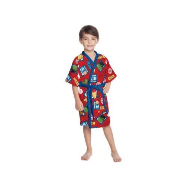 Imagem de Roupão Infantil Lepper Avengers Vermelho