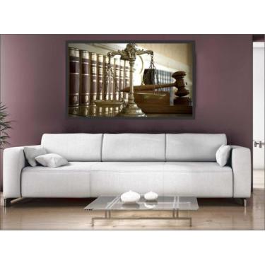 Imagem de Quadro Decorativo Escritórios De Direito Advocacia Com Moldura T003 - 