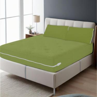 Imagem de Kit Capa Para Colchão King Size + 2 Capas de Travesseiro (Fronha) 50x7