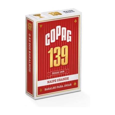 Imagem de Jogo De Baralho 139 Naipe Grande Vermelho Copag 98481