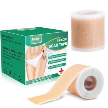 Imagem de Folhas de silicone para cicatrizes, fita de silicone de grau médico LXIANGN Folhas profissionais de remoção de cicatrizes para cuidados com a pele cirúrgica (rolo de 4 x 152 cm)