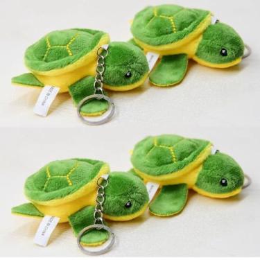 Imagem de 4 Pcs Turtle Stuffed Mini Sea Turtle Key Chain Animal Plush Turtle Adorable Cute Stuffed Animal Decorations Adults for Birthday Gift Bag Accessories Beach Ocean Supplies Stuffed Animals Key Chain