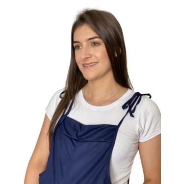 Imagem de Kit 2 jardineiras / macacão gestante ou pós parto - DOCE MAMÃE, Azul, 