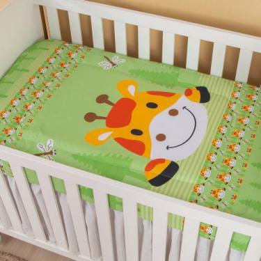Imagem de Edredom de Berço Estampado Girafinha Verde - Miguel Baby