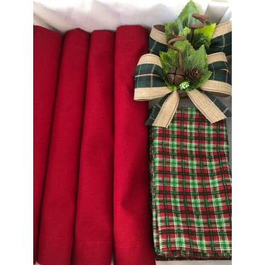 Imagem de Mesa Posta 16Lugares Jogo Americano +Guardanapo Natal Decora - Marphi 