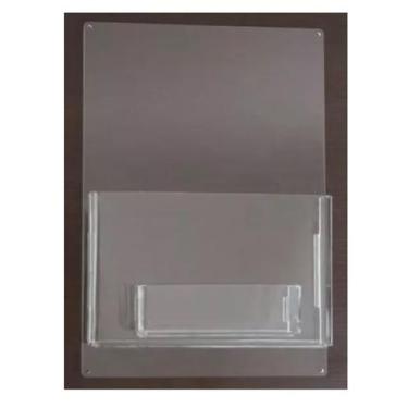 Imagem de Display Acrílico Porta Folder Panfletos A6 (10x15) Parede - AGV Criaçõ