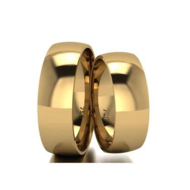 Imagem de Par de Alianças em Ouro 18k Confort 6,0 mm Tradicional Anatômica