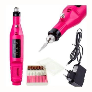 Imagem de Lixadeira Unha Lixa Elétrica Profissional Bloco Motor Bivolt Manicure 