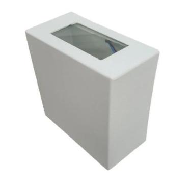 Imagem de Arandela Slim Led 2 Focos Fachos Externa Aluminio Muro Bh07 Branco - B