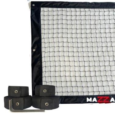 Imagem de Kit- Rede De Beach Tennis Oficial 1,00x8,20+ Marcaçao 16x8mt - Mazza