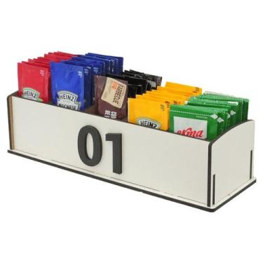 Imagem de 35 Porta Sachê de Mesa Para Hamburgueria Cefeteria Lanchonete Padaria 