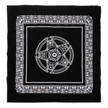 Imagem de Toalha Pentagrama Para Leitura de Tarô Oráculos ou Runas - Tarot, pret