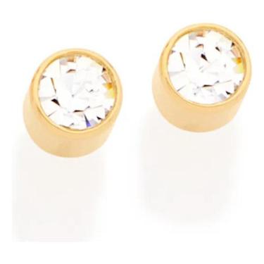 Imagem de Brinco Solitário Trabalhado Zircônias Rommanel 526241, Branco, unico