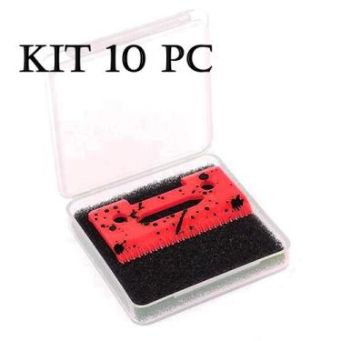 Imagem de KIT 10 Lamina Serrilhada Wmark C7 Neon  Maquinas De Corte