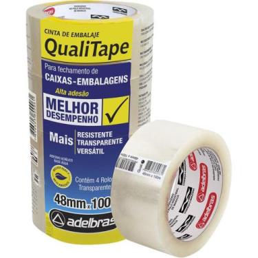 Imagem de Fita para Empacotamento Qualitape 48MM X 100M Transparente - Pacote co