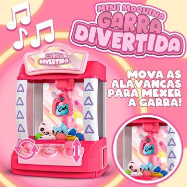 Imagem de Brinquedo Máquina Garra Divertida De Pegar Pelucias Infantil Rosa Com 