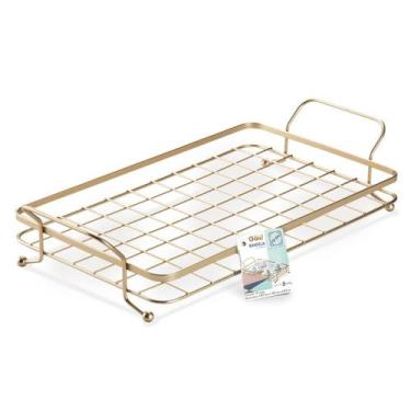 Imagem de Bandeja Decorativa Para Servir Café Agua Bancada Escritório Arthi