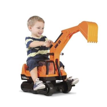 Imagem de Mini Veículo Escavadeira Giant Design Moderno Gigante Infantil - Roma 