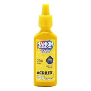 Imagem de Tinta Nankin Profissional Para Contornos 20ml Acrilex , AMARELO OURO