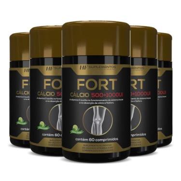 Imagem de 5x calcio com vitamina d 60 comps mastigavel premium - HF SUPLEMENTOS