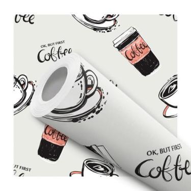 Imagem de Papel De Parede Vinílico Coffe Café Cozinha 12m - Bazar dos Quadros, 1