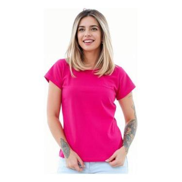 Imagem de Camiseta Feminina Baby Look Algodão Lisa Atacado Blusa - Vesttuario, R