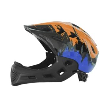 Imagem de UGPLM Capacete para Bicicleta de Crianças, Laranja Azul