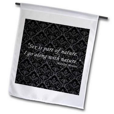 Imagem de 3dRose fl_162253_2"Sex is Part of Nature I Go Along with Nature Bandeira de jardim com citação de Marilyn Monroe, 45 x 68 cm