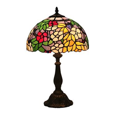 Imagem de Abajur estilo Tiffany, abajur europeu, abajur de cabeceira de quarto, bar de estudo criativo retrô, restaurante, decoração de café, abajur para iluminação