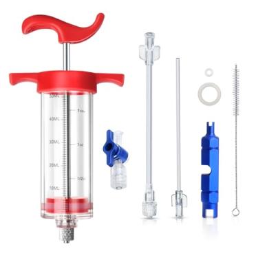 Imagem de ColCospie Injetor de selante sem câmara de ciclismo, seringa selante de pneu de bicicleta sem tubos 60 ml e ferramenta de remoção de núcleo de válvula Presta Schrader para bicicleta