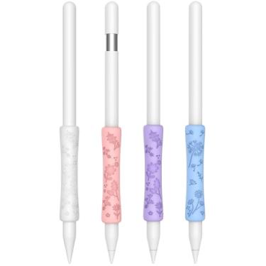 Imagem de Lindas alças iPencil para Apple Pencil Pro/2ª geração/carregamento magnético USB-C, pacote com 4 acessórios de capa compatíveis com iPad iPencil Stylus Pen (branco + rosa + roxo + azul)