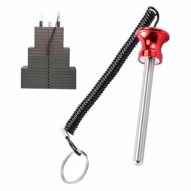 Imagem de AIKESIWAY Pino de empilhamento de peso, pino de peso magnético, diâmetro de liga de alumínio sólido de 10 cm de diâmetro, pino universal para academia, máquina de musculação, acessórios de máquina de